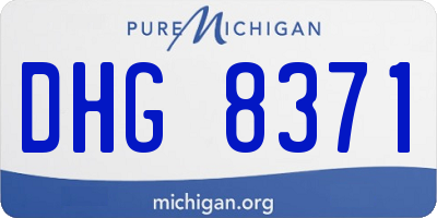 MI license plate DHG8371