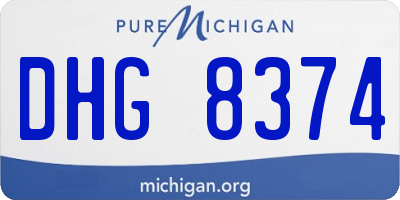 MI license plate DHG8374