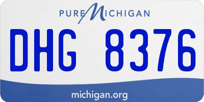 MI license plate DHG8376