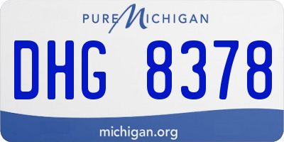 MI license plate DHG8378