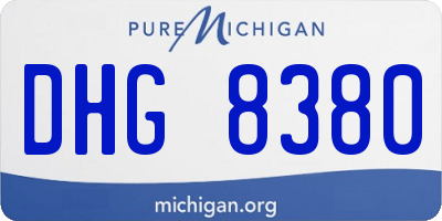 MI license plate DHG8380