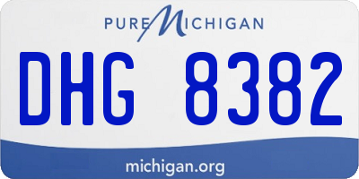 MI license plate DHG8382