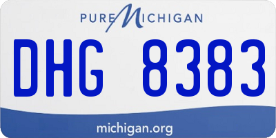 MI license plate DHG8383