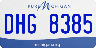 MI license plate DHG8385