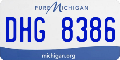 MI license plate DHG8386