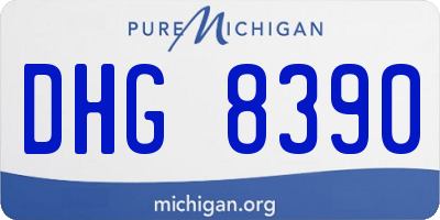 MI license plate DHG8390