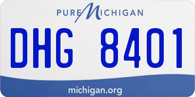 MI license plate DHG8401