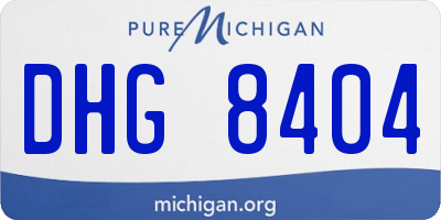 MI license plate DHG8404