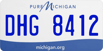 MI license plate DHG8412
