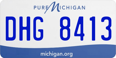 MI license plate DHG8413