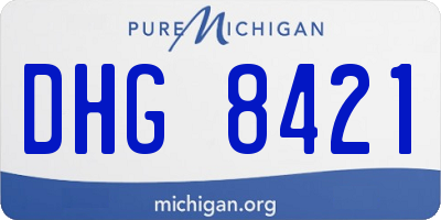 MI license plate DHG8421