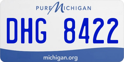 MI license plate DHG8422