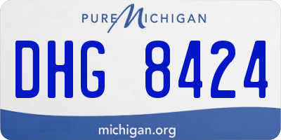 MI license plate DHG8424