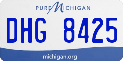 MI license plate DHG8425