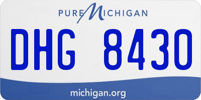 MI license plate DHG8430