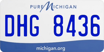 MI license plate DHG8436