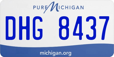 MI license plate DHG8437