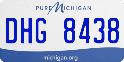 MI license plate DHG8438