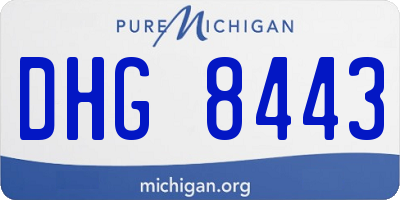 MI license plate DHG8443