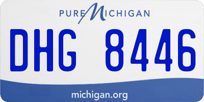 MI license plate DHG8446