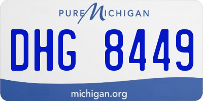 MI license plate DHG8449
