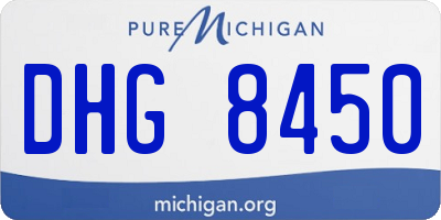 MI license plate DHG8450