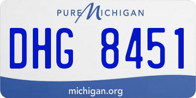 MI license plate DHG8451