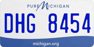 MI license plate DHG8454