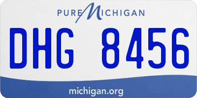 MI license plate DHG8456