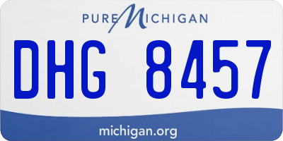 MI license plate DHG8457