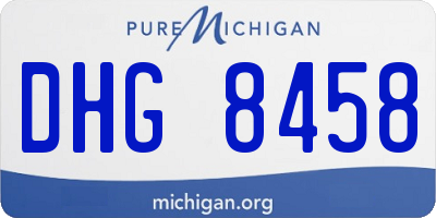 MI license plate DHG8458