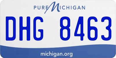 MI license plate DHG8463