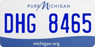 MI license plate DHG8465
