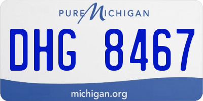 MI license plate DHG8467