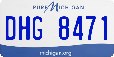 MI license plate DHG8471