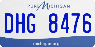 MI license plate DHG8476