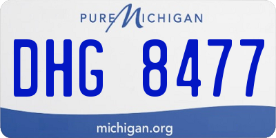 MI license plate DHG8477