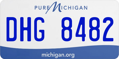 MI license plate DHG8482