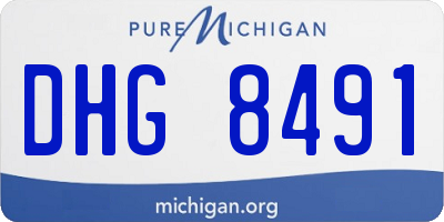 MI license plate DHG8491