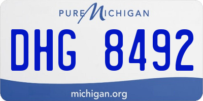 MI license plate DHG8492