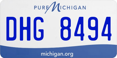 MI license plate DHG8494