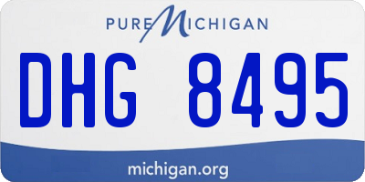 MI license plate DHG8495