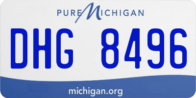 MI license plate DHG8496