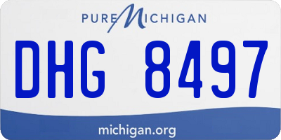 MI license plate DHG8497