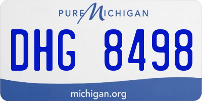 MI license plate DHG8498