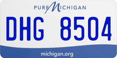 MI license plate DHG8504