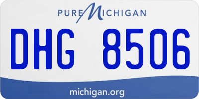 MI license plate DHG8506