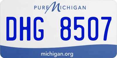 MI license plate DHG8507