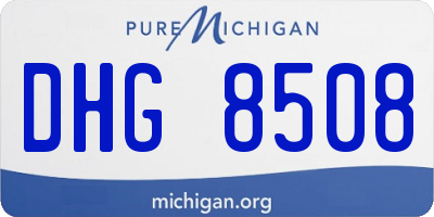 MI license plate DHG8508