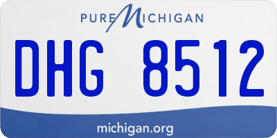 MI license plate DHG8512